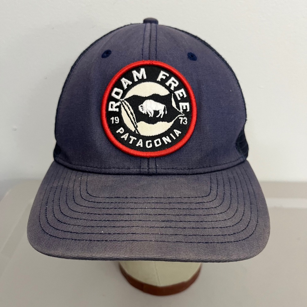 Patagonia RARE Roam Free Buffalo Patch VTG Trucker Hat Mens Snapback Gorpcore